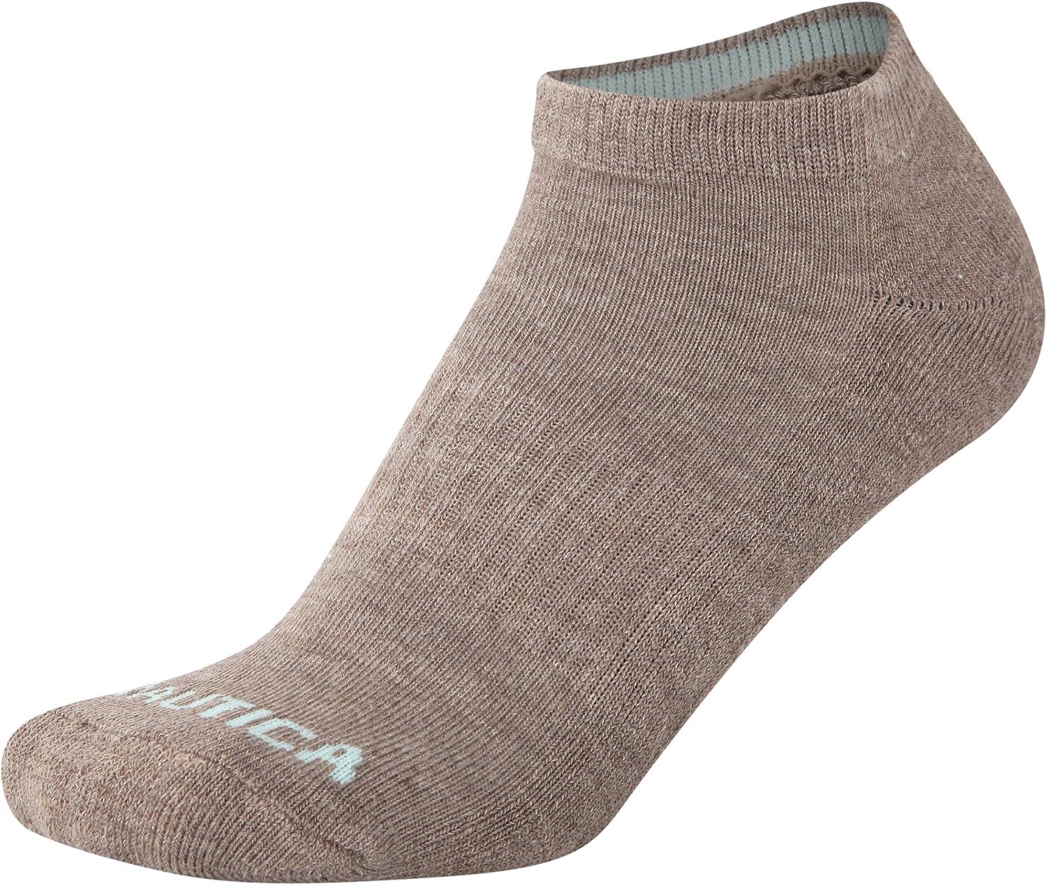 imageNautica Womens Low Cut Socks 12 Pack Moisture Wicking Cushioned Athletic No Show Socks for WomenGreen Assorted