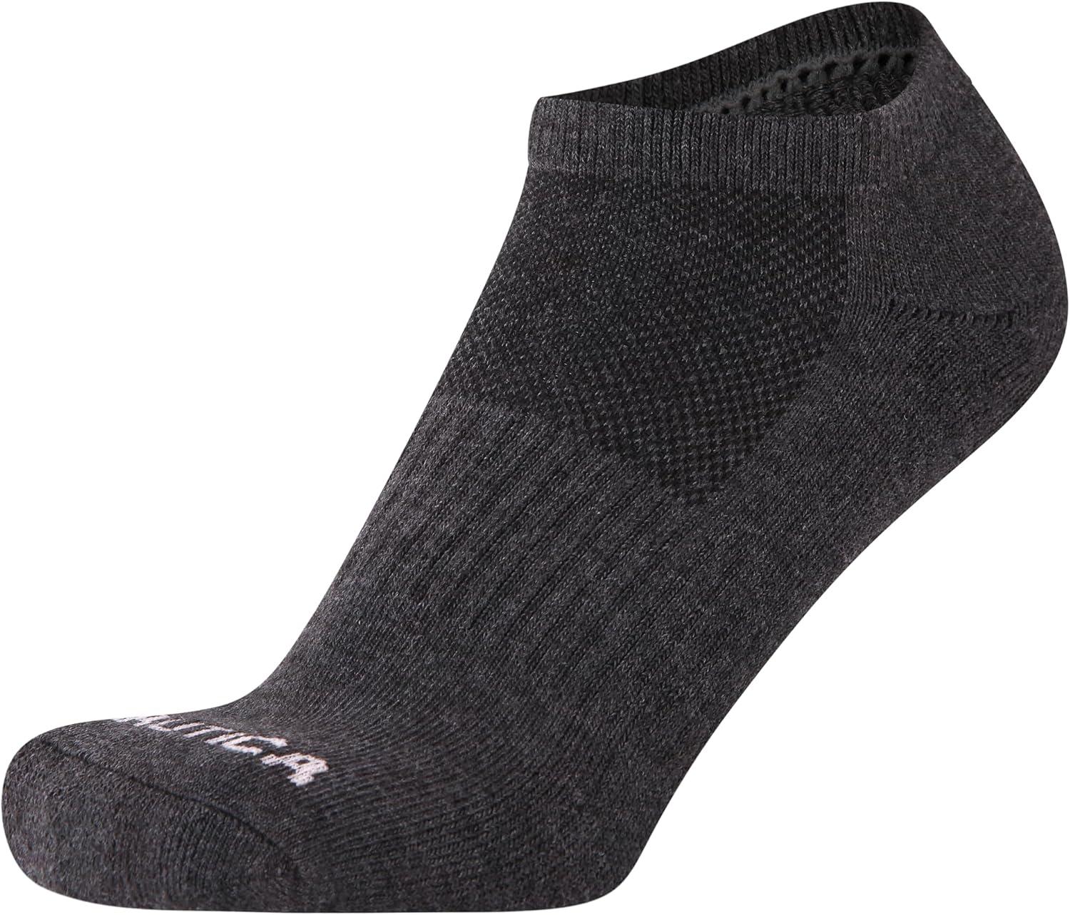 imageNautica Womens Low Cut Socks 12 Pack Moisture Wicking Cushioned Athletic No Show Socks for WomenGrey Assorted