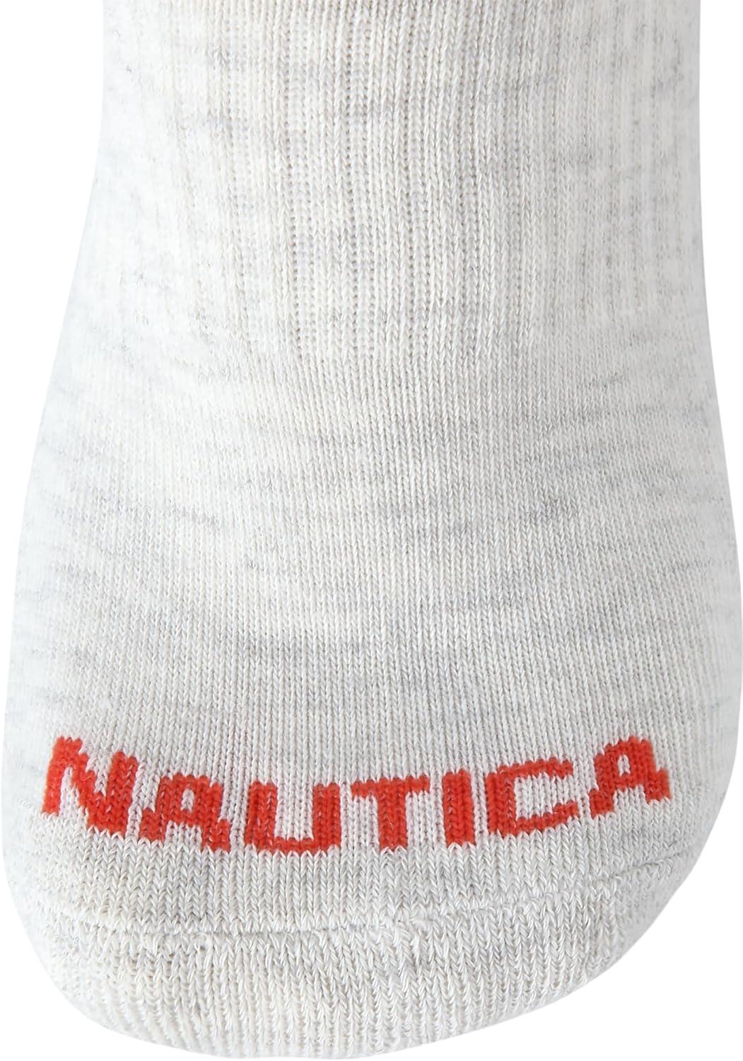 imageNautica Womens Low Cut Socks 12 Pack Moisture Wicking Cushioned Athletic No Show Socks for WomenOatmeal Heather Assorted