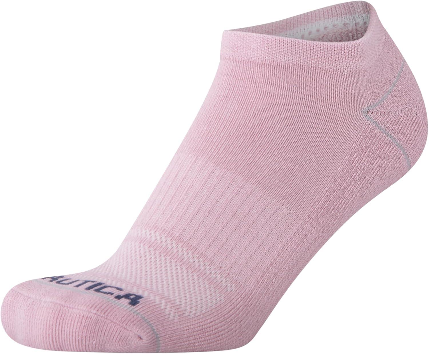 imageNautica Womens Low Cut Socks 12 Pack Moisture Wicking Cushioned Athletic No Show Socks for WomenOatmealHeather Grey Assorted