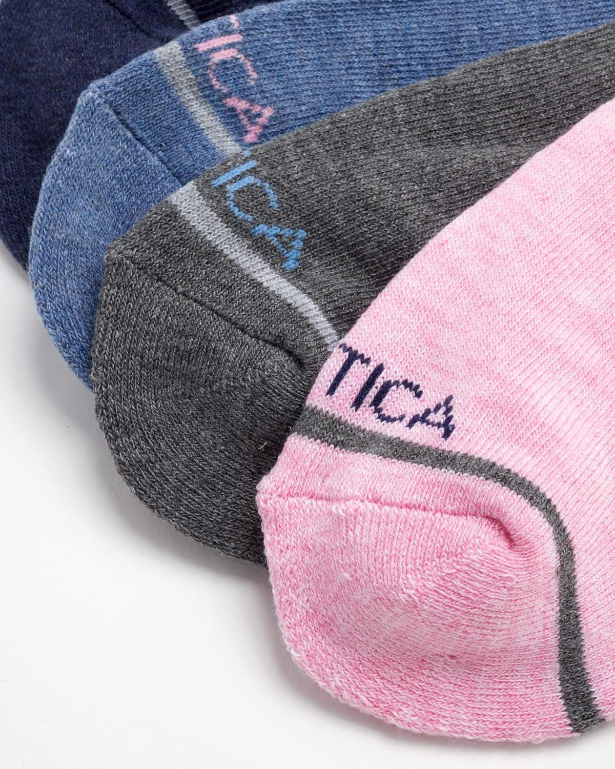 imageNautica Womens Low Cut Socks 12 Pack Moisture Wicking Cushioned Athletic No Show Socks for WomenPink Assorted