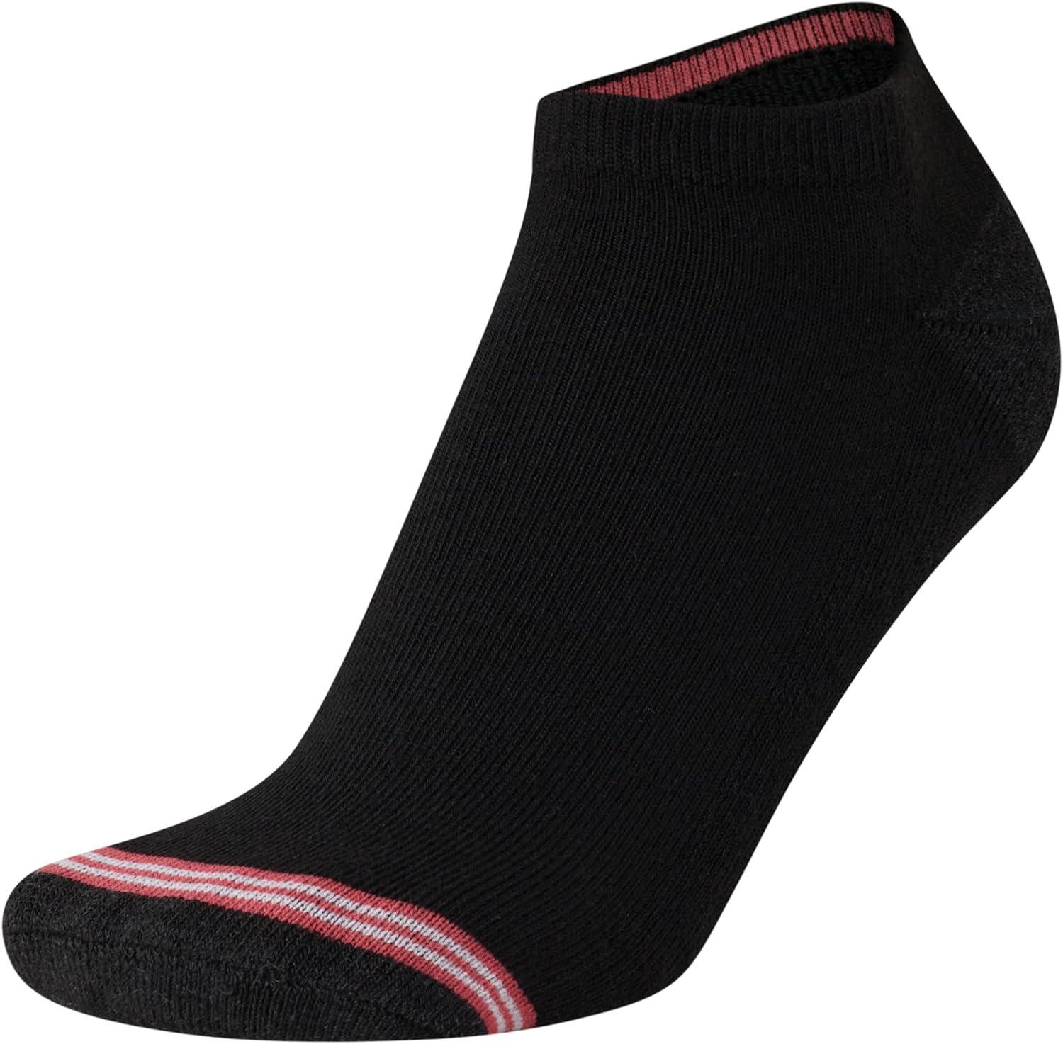imageNautica Womens Low Cut Socks 6 Pack Breathable Cushioned Athletic Performance No Show Socks for Women Sizes 410Black