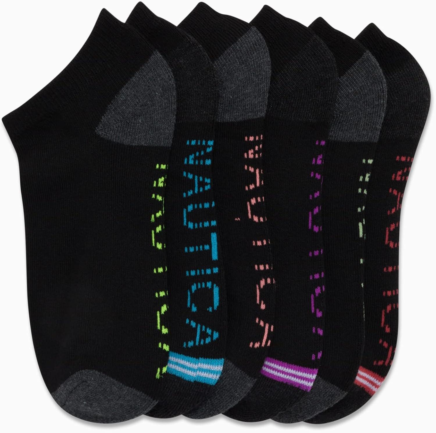 imageNautica Womens Low Cut Socks 6 Pack Breathable Cushioned Athletic Performance No Show Socks for Women Sizes 410Black