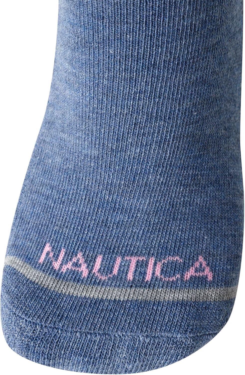 imageNautica Womens Low Cut Socks 6 Pack Breathable Cushioned Athletic Performance No Show Socks for Women Sizes 410Pink Assorted