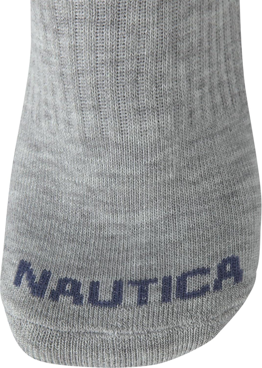 imageNautica Womens Quarter Cut Moisture Control Athletic Socks with Cushioned Comfort 12 PackWhite Assorted