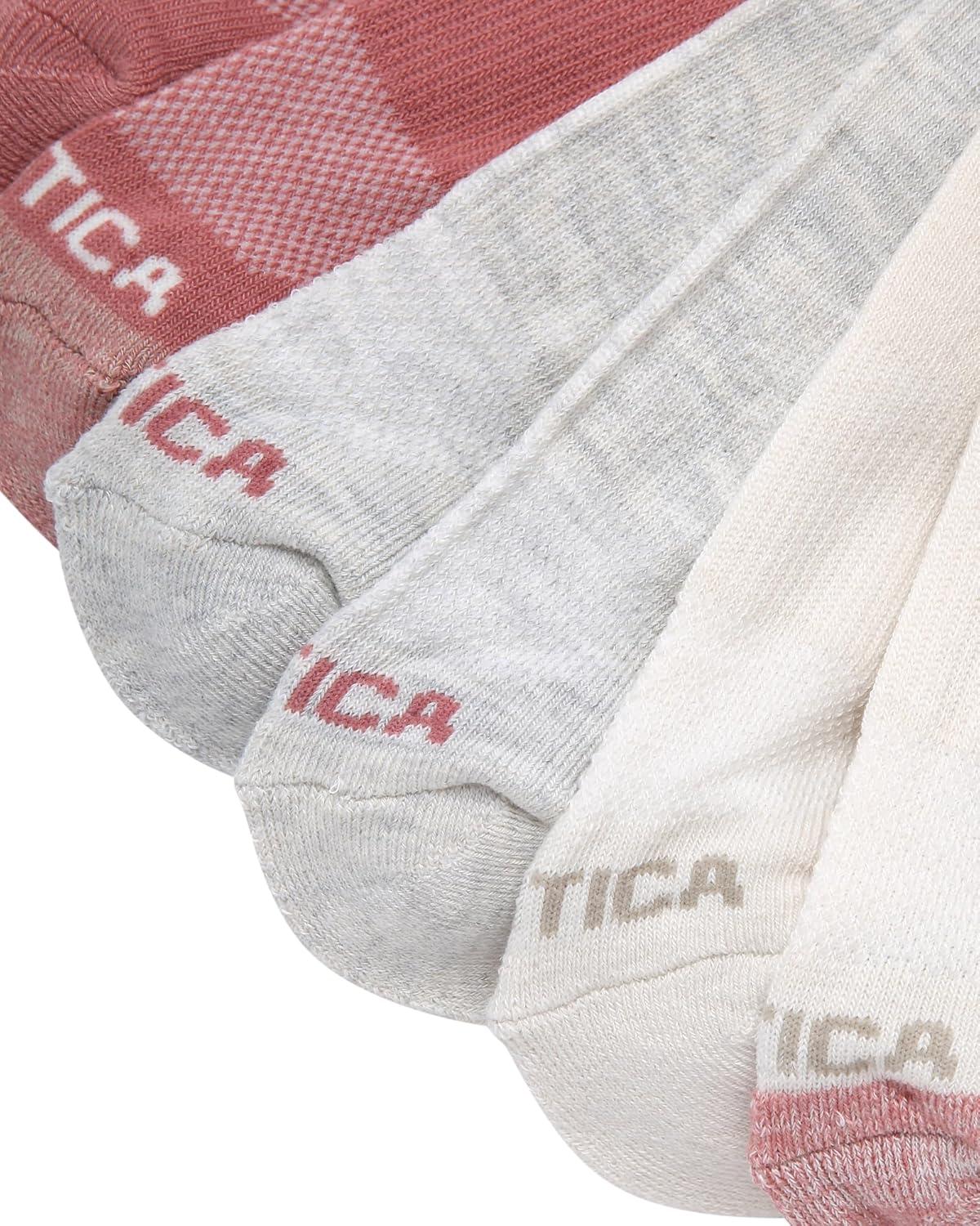 imageNautica Womens Quarter Socks 12 Pack Moisture Control Cushioned Athletic Socks for Women for Sport amp Gym Wear Size 410Oatmeal Logo