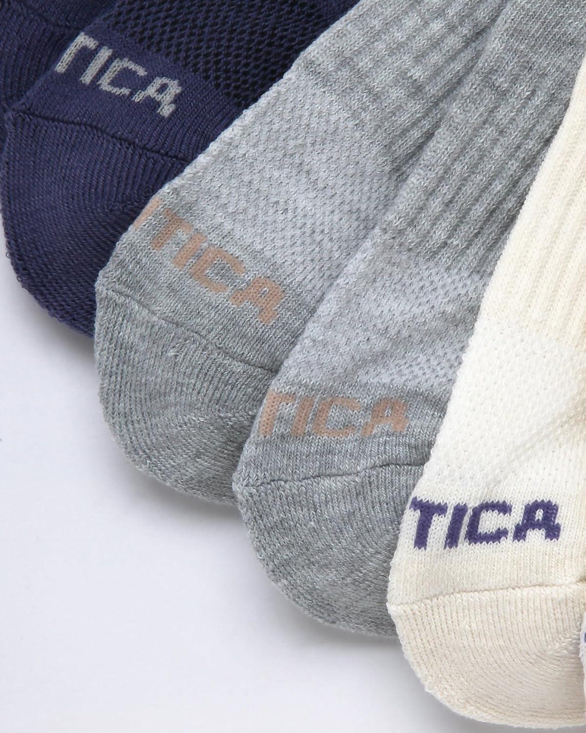 imageNautica Womens Quarter Socks 12 Pack Moisture Control Cushioned Athletic Socks for Women for Sport amp Gym Wear Size 410WhiteGreyBlue