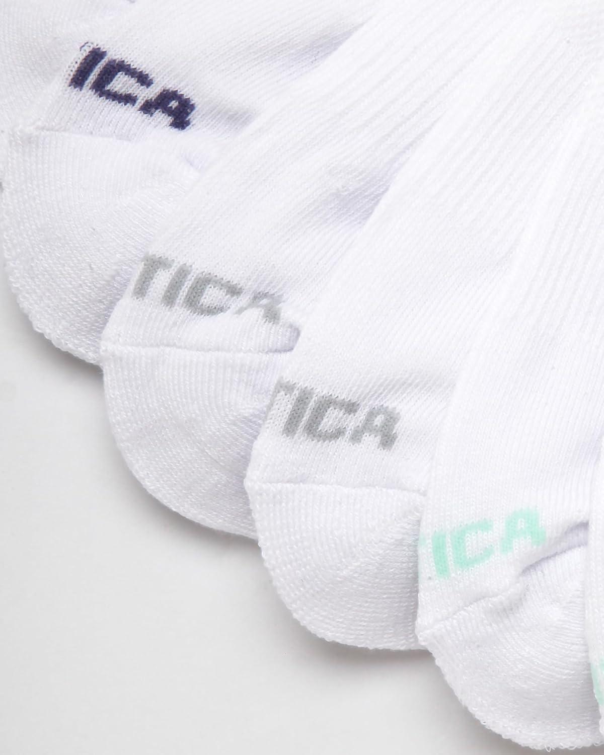 imageNautica Womens Quarter Socks 6 Pack Breathable Cushioned Athletic Performance Ankle Socks for Women Sizes 410All White