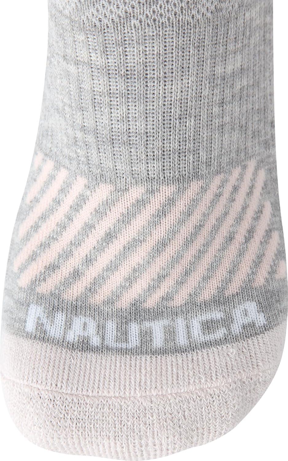 imageNautica Womens Quarter Socks 6 Pack Cushioned Moisture Wicking Breathable Womens Crew Socks for Running and WorkoutsAssorted Logo