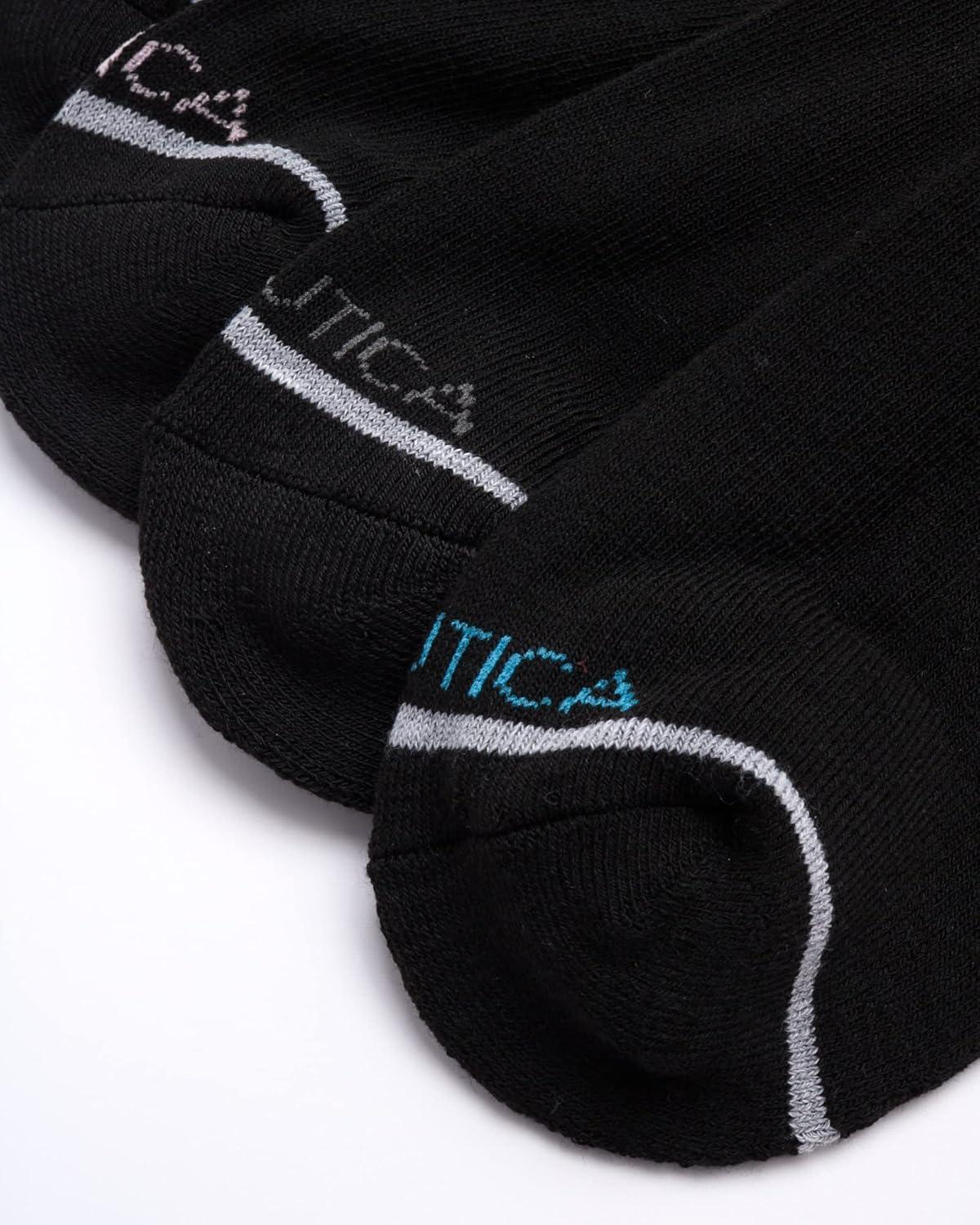 imageNautica Womens Quarter Socks 6 Pack Cushioned Moisture Wicking Breathable Womens Crew Socks for Running and WorkoutsBlack