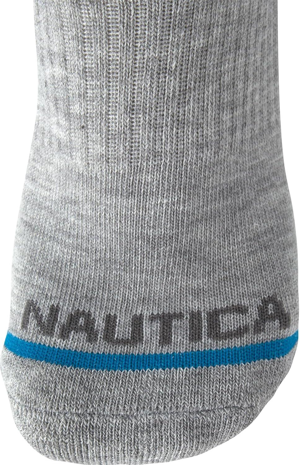 imageNautica Womens Quarter Socks 6 Pack Cushioned Moisture Wicking Breathable Womens Crew Socks for Running and WorkoutsDenim Assorted