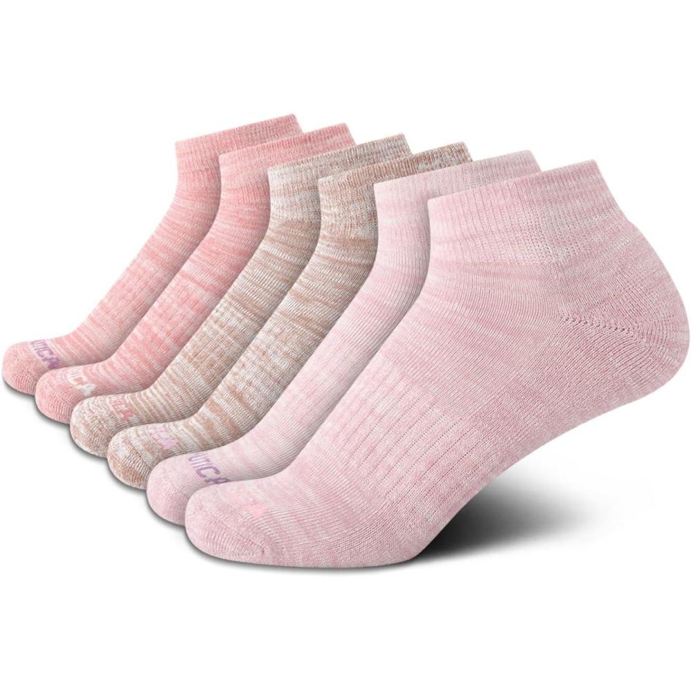 imageNautica Womens Quarter Socks 6 Pack Breathable Cushioned Athletic Performance Ankle Socks for Women Sizes 410Mauve Assorted