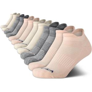 Nautica Womens Ankle Socks – 12 Pack Breathable Mesh Cushioned Low Cut Socks for Women – Gym Athletic Womens Socks (4-10)(Pink Assorted)