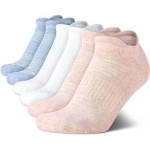 Nautica Womens Ankle Socks – 6 Pack Cushioned Low Cut Tab Breathable Athletic Socks with Arch Support Running Sock for Women(Pink Heather)