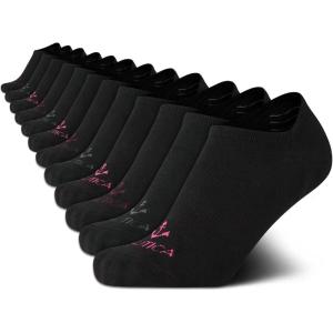 Nautica Womens Liner Socks – 12 Pack Moisture Wicking Cushioned No Show Liner Socks for Women with Silicone Grip(Black)