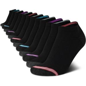 Nautica Womens Low Cut Socks – 12 Pack Moisture Wicking Cushioned Athletic No Show Socks for Women(Black)