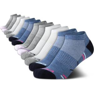 Nautica Womens Low Cut Socks – 12 Pack Moisture Wicking Cushioned Athletic No Show Socks for Women(Blue/White/Grey)