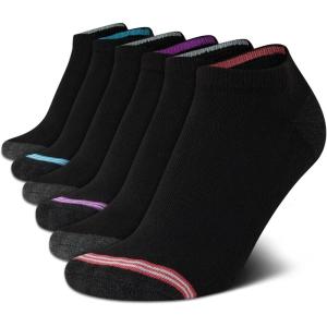 Nautica Womens Low Cut Socks – 6 Pack Breathable Cushioned Athletic Performance No Show Socks for Women (Sizes: 4-10)(Black)