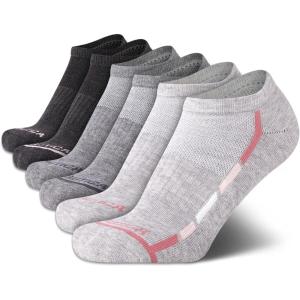 Nautica Womens Low Cut Socks – 6 Pack Breathable Cushioned Athletic Performance No Show Socks for Women (Sizes: 4-10)(Grey Assorted)