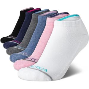 Nautica Womens Low Cut Socks – 6 Pack Breathable Cushioned Athletic Performance No Show Socks for Women (Sizes: 4-10)(Pink Assorted)