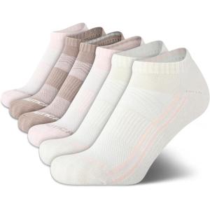 Nautica Womens Low Cut Socks – 6 Pack Breathable Cushioned Athletic Performance No Show Socks for Women (Sizes: 4-10)(Tan Assorted)