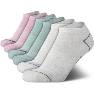 Nautica Womens No Show Socks – 6 Pack Breathable Cushioned Athletic Performance Low Cut Socks for Women (Sizes: 4-10)(Oatmeal/Heather Grey Asst)