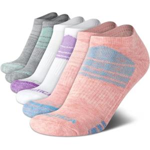 Nautica Womens No Show Socks – 6 Pack Breathable Cushioned Athletic Performance Low Cut Socks for Women (Sizes: 4-10)(Pink Assorted)