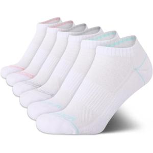 Nautica Womens No Show Socks – 6 Pack Breathable Cushioned Athletic Performance Low Cut Socks for Women (Sizes: 4-10)(White Logo)