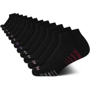 Nautica Women’s Quarter Cut Moisture Control Athletic Socks with Cushioned Comfort (12 Pack)(Jet Black)