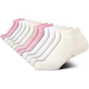 Nautica Women’s Quarter Cut Moisture Control Athletic Socks with Cushioned Comfort (12 Pack)(Pink Oatmeal)