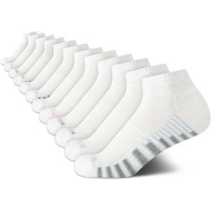 Nautica Womens Quarter Socks – 12 Pack Moisture Control Cushioned Athletic Socks for Women for Sport & Gym Wear (Size: 4-10)(All White)