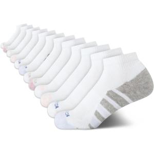 Nautica Womens Quarter Socks – 12 Pack Moisture Control Cushioned Athletic Socks for Women for Sport & Gym Wear (Size: 4-10)(White Logo)