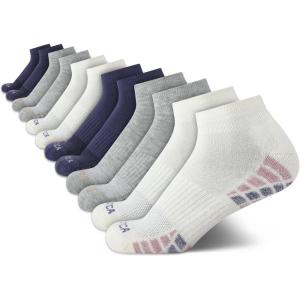 Nautica Womens Quarter Socks – 12 Pack Moisture Control Cushioned Athletic Socks for Women for Sport & Gym Wear (Size: 4-10)(White/Grey/Blue)