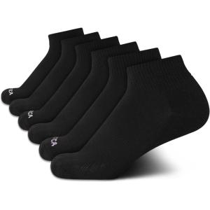 Nautica Womens Quarter Socks – 6 Pack Breathable Cushioned Athletic Performance Ankle Socks for Women (Sizes: 4-10)(Black)