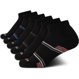 Nautica Womens Quarter Socks – 6 Pack Breathable Cushioned Athletic Performance Ankle Socks for Women (Sizes: 4-10)(Black Logo)