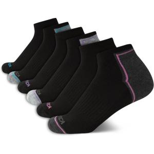 Nautica Womens Quarter Socks – 6 Pack Breathable Cushioned Athletic Performance Ankle Socks for Women (Sizes: 4-10)(Black/Multi)