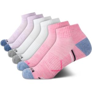 Nautica Womens Quarter Socks – 6 Pack Breathable Cushioned Athletic Performance Ankle Socks for Women (Sizes: 4-10)(Pink/White/Purple)