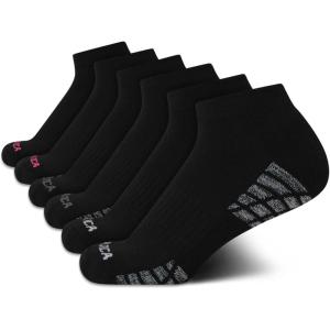 Nautica Womens Quarter Socks – 6 Pack Breathable Cushioned Athletic Performance Ankle Socks for Women (Sizes: 4-10)(Solid Black)