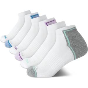 Nautica Womens Quarter Socks – 6 Pack Breathable Cushioned Athletic Performance Ankle Socks for Women (Sizes: 4-10)(White Multi)
