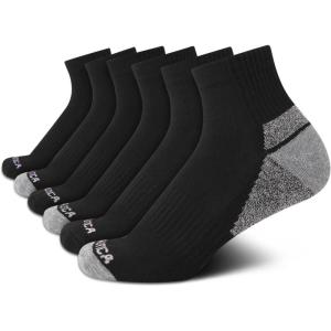 Nautica Womens Quarter Socks – 6 Pack Cushioned Moisture Wicking Athletic Socks for Women for Gym, Running, Sports (4-10)(All Black)