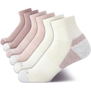 Nautica Womens Quarter Socks – 6 Pack Cushioned Moisture Wicking Athletic Socks for Women for Gym, Running, Sports (4-10)(Neutral Assorted)