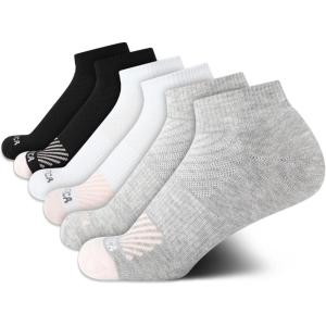Nautica Womens Quarter Socks – 6 Pack Cushioned Moisture Wicking Breathable Womens Crew Socks for Running and Workouts(Assorted Logo)