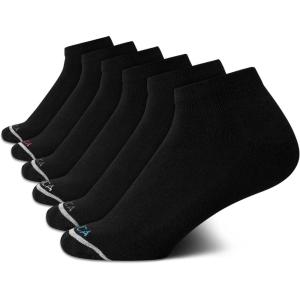 Nautica Womens Quarter Socks – 6 Pack Cushioned Moisture Wicking Breathable Womens Crew Socks for Running and Workouts(Black)
