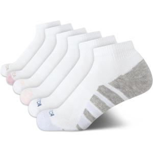 Nautica Womens Quarter Socks – 6 Pack Cushioned Moisture Wicking Breathable Womens Crew Socks for Running and Workouts(White Logo)