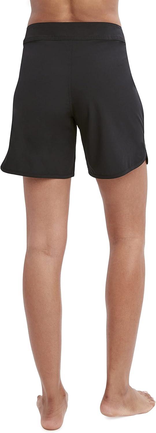 imageNautica Womens Board Shorts 9 Inseam Quick Dry Swim Shorts Swimsuit Bottom Bikini Cover Up BeachwearBlack