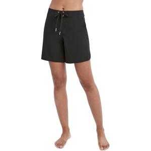 Nautica Women’s Board Shorts 9″ Inseam – Quick Dry Swim Shorts, Swimsuit Bottom, Bikini Cover Up, Beachwear(Black)