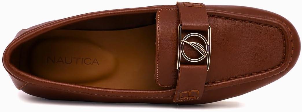 imageNautica Woman Flat Loafers Designer Vegan Leather Penny Shoes Slip On Soft Durable and Flexible Luxury Resistant Feel Lightweight amp Comfortable Memory Foam Everyday MoccasinsTannelms