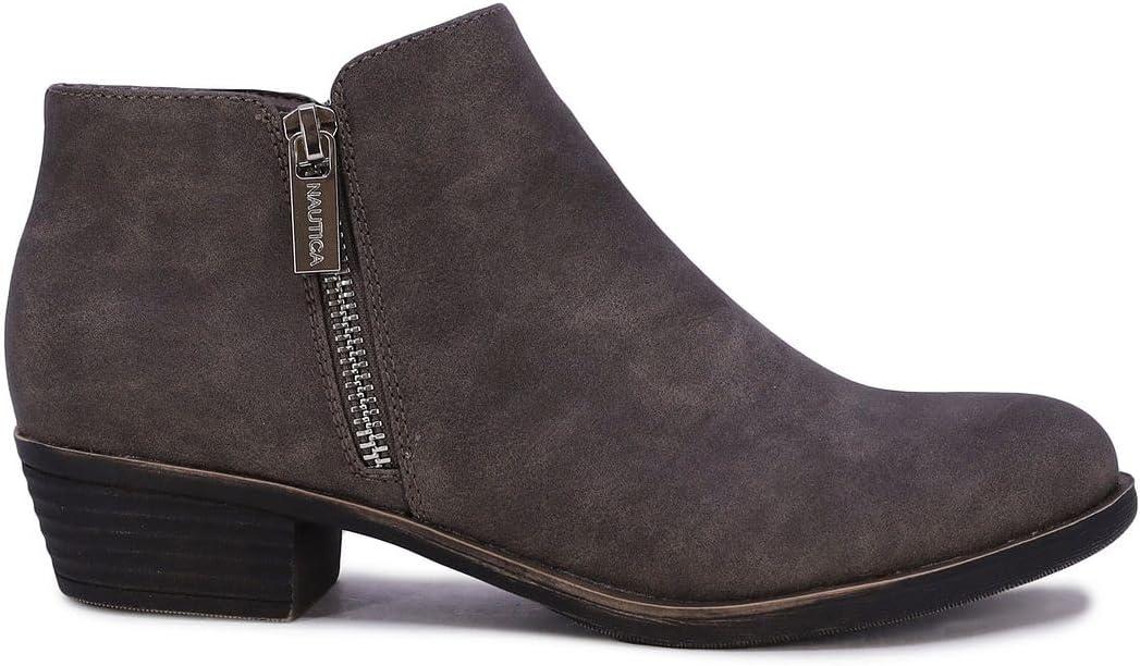 imageNautica Womens Ankle Boot with Side Zipper Stylish Dress Boot for Women Featuring a Low Heel Chic Design and Versatile Sizing The Perfect Ankle Bootie for Dressy and Casual Occasions AlaraGrey
