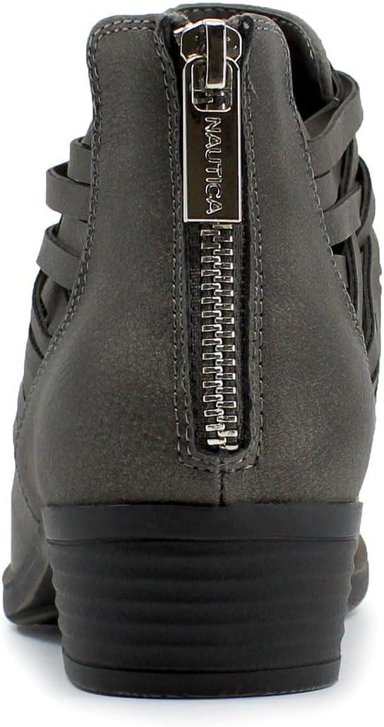 imageNautica Womens Ankle Boot with Side Zipper Stylish Dress Boot for Women Featuring a Low Heel Chic Design and Versatile Sizing The Perfect Ankle Bootie for Dressy and Casual Occasions AlaraGreybraid