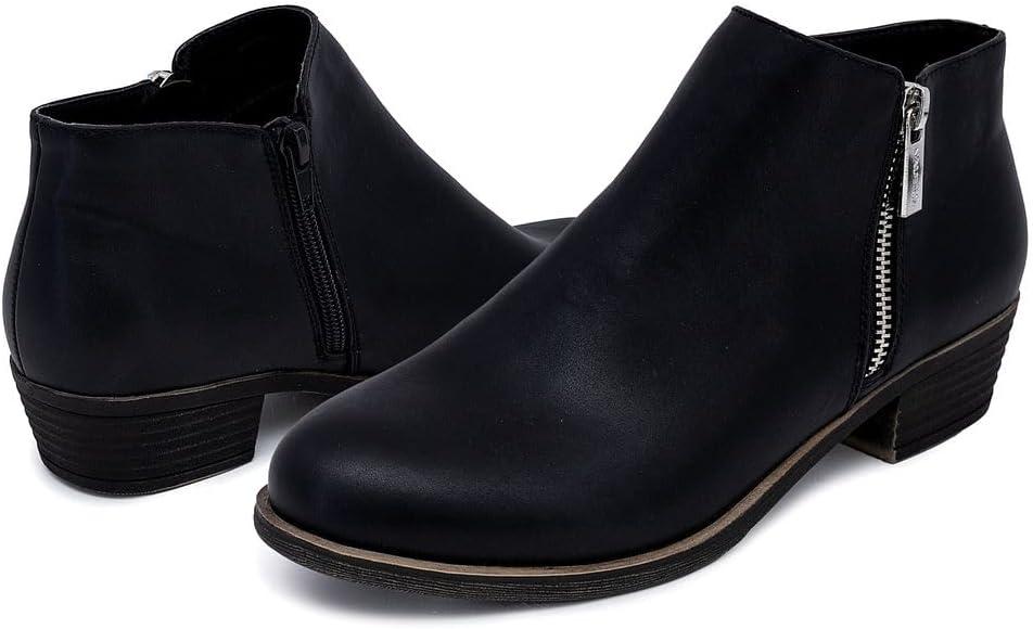 imageNautica Womens Ankle Boot with Side Zipper Stylish Dress Boot for Women Featuring a Low Heel Chic Design and Versatile Sizing The Perfect Ankle Bootie for Dressy and Casual Occasions AlaraBlack